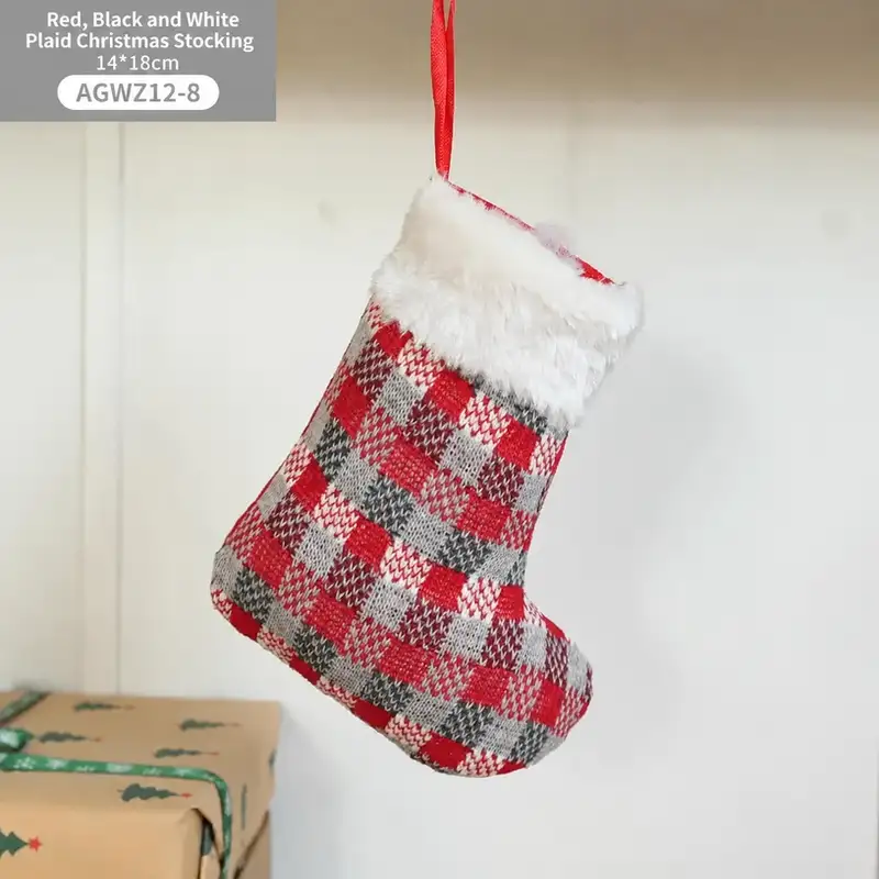 Red Santa Claus Fabric Gift Bag