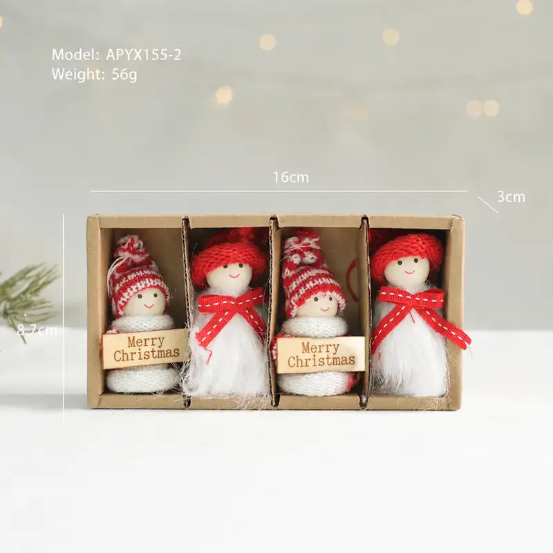 Cute Wool Felt Christmas Hanging Ornament Set
