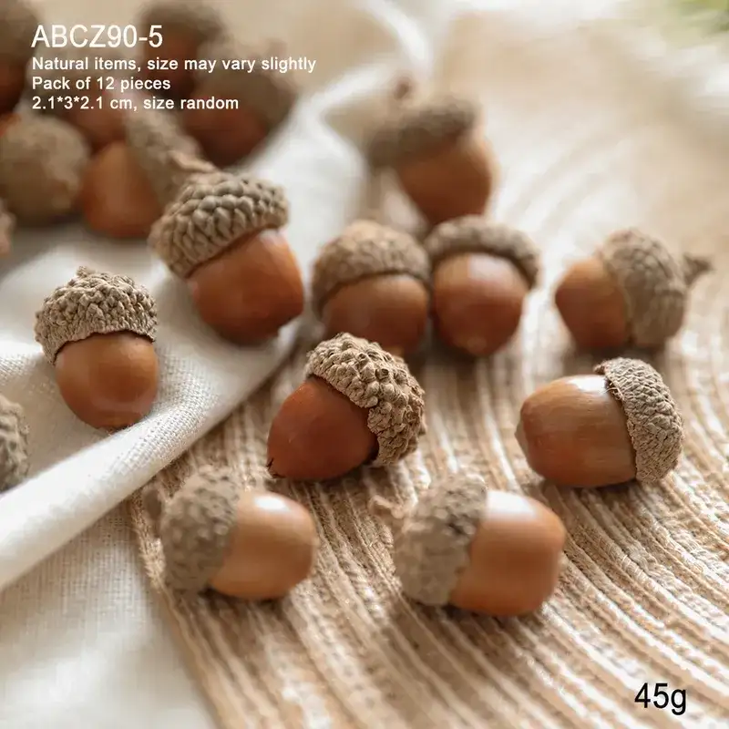 Christmas Natural Pine Cones and Raw Wood Decorative Materials