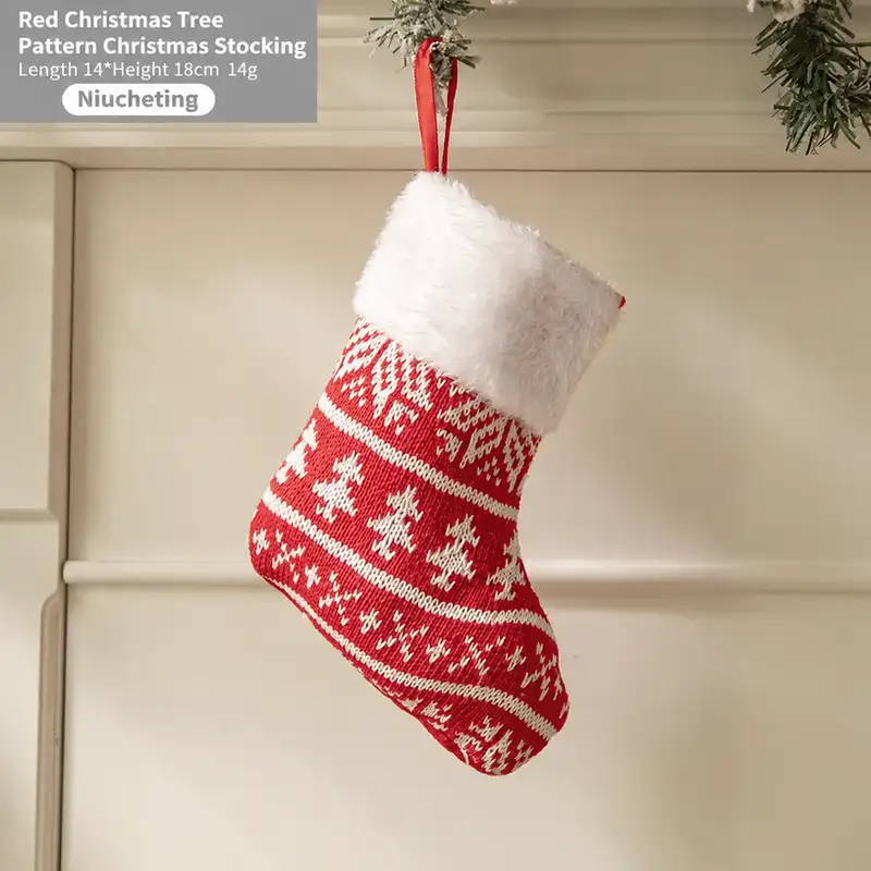 Red Santa Claus Fabric Gift Bag