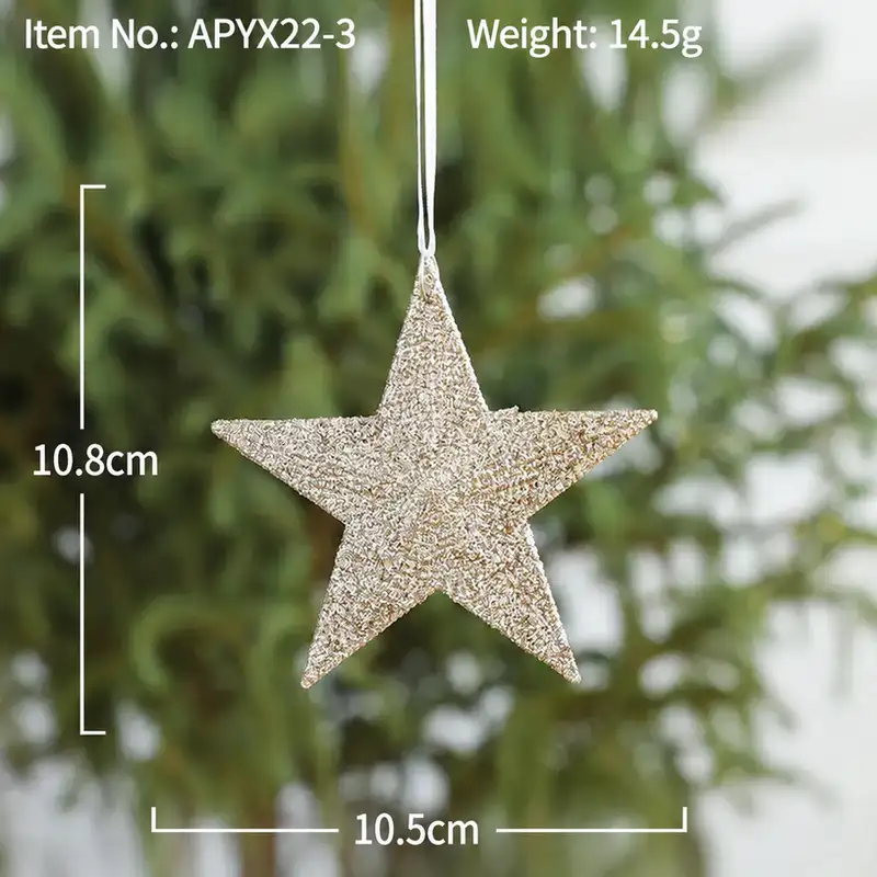 聖誕花環星星門掛飾