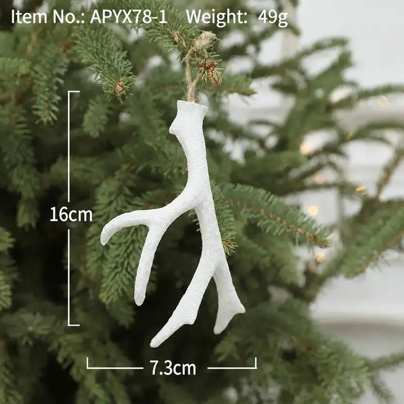 Resin Reindeer Antler Christmas Tree Ornament