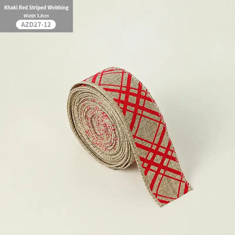 Handmade Faux Linen Christmas Bow Ribbon Decoration