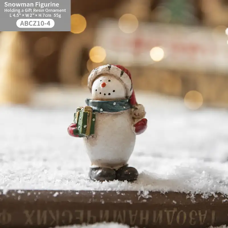 Creative Christmas Painted Resin Snowman Ornament
