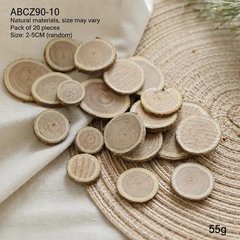 Christmas Natural Pine Cones and Raw Wood Decorative Materials