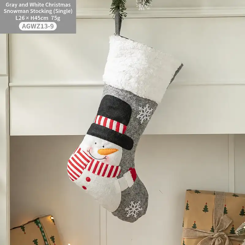 Red Santa Claus Fabric Gift Bag