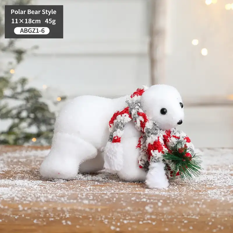 聖誕桌面動物擺件雪人麋鹿款