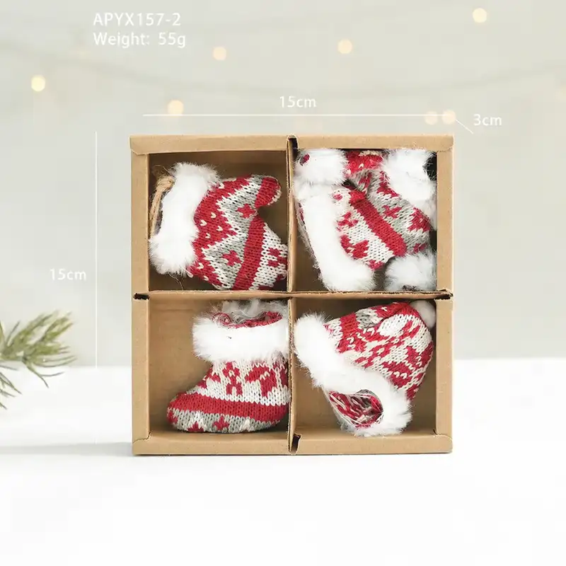 Cute Wool Felt Christmas Hanging Ornament Set
