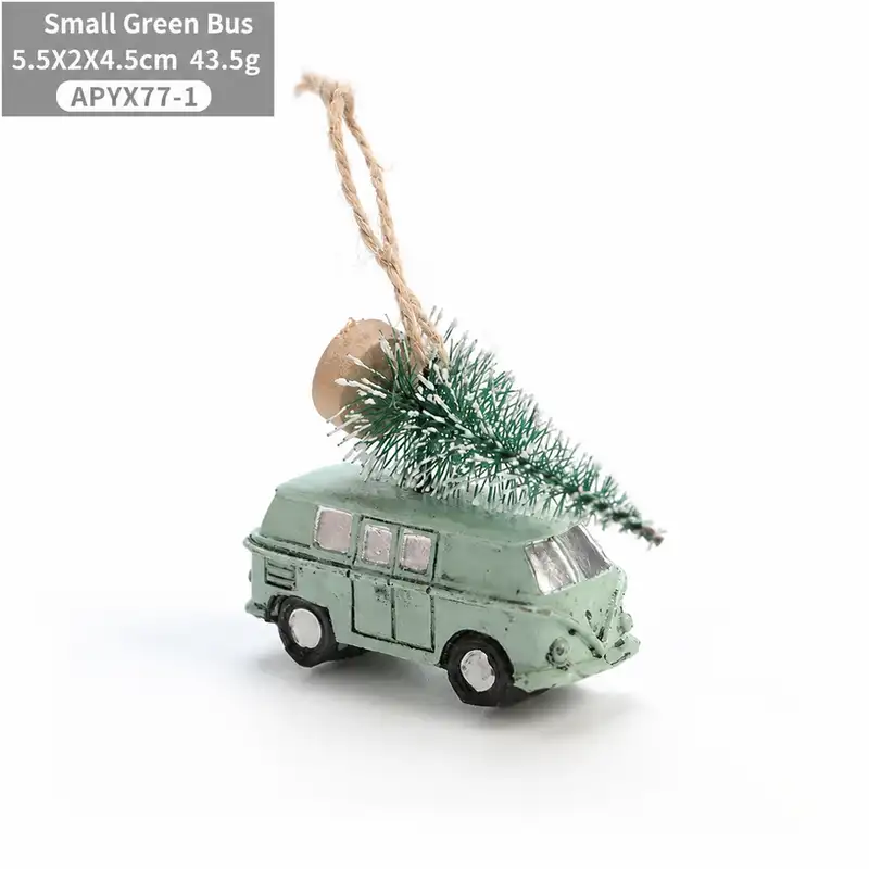 創意小汽車樹脂聖誕樹掛飾