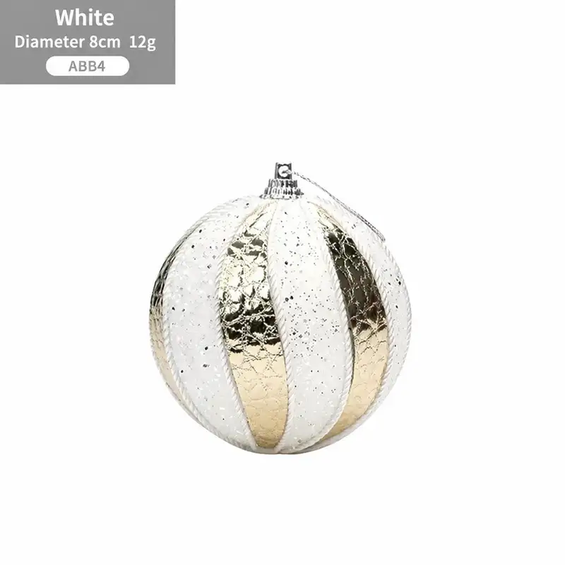 8cm銀色塑膠聖誕樹裝飾球