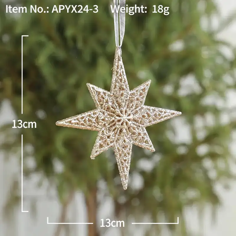 聖誕花環星星門掛飾