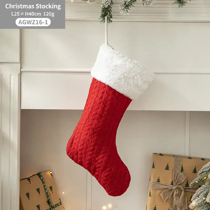 Red Santa Claus Fabric Gift Bag