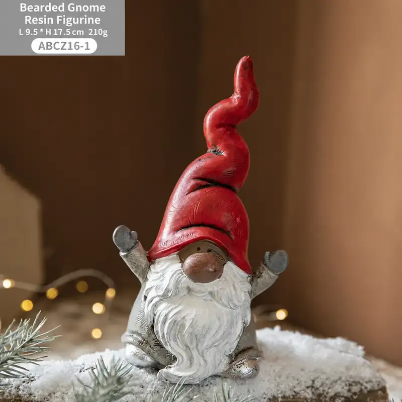 Resin Hand-Painted Santa Gnome Decoration