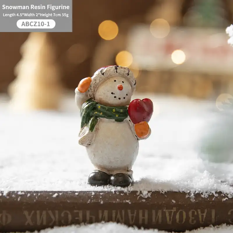 Creative Christmas Painted Resin Snowman Ornament