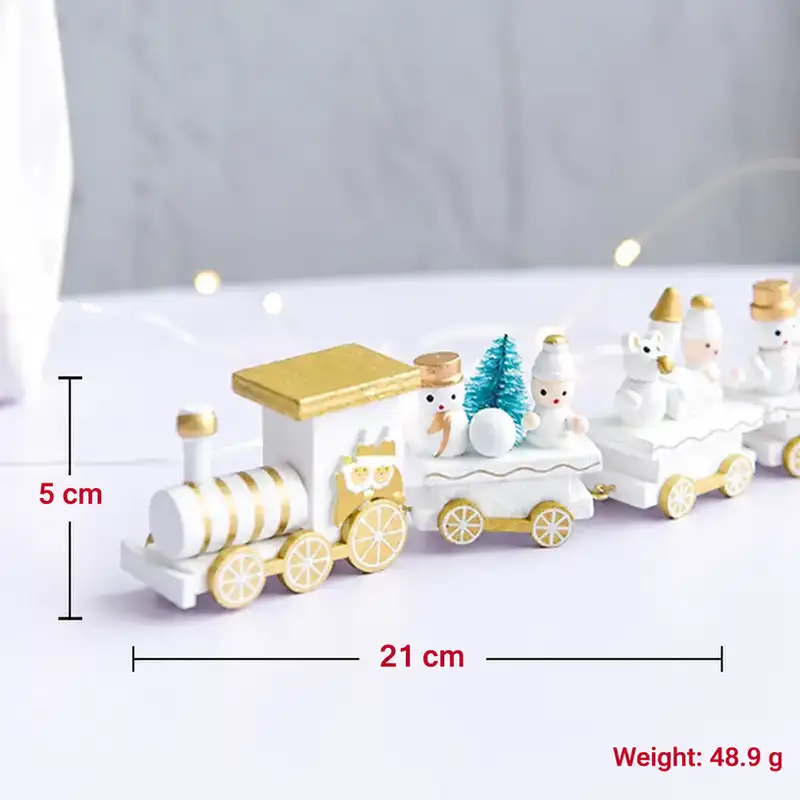 木質彩繪小火車聖誕節日擺件