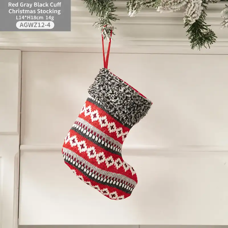 Red Santa Claus Fabric Gift Bag