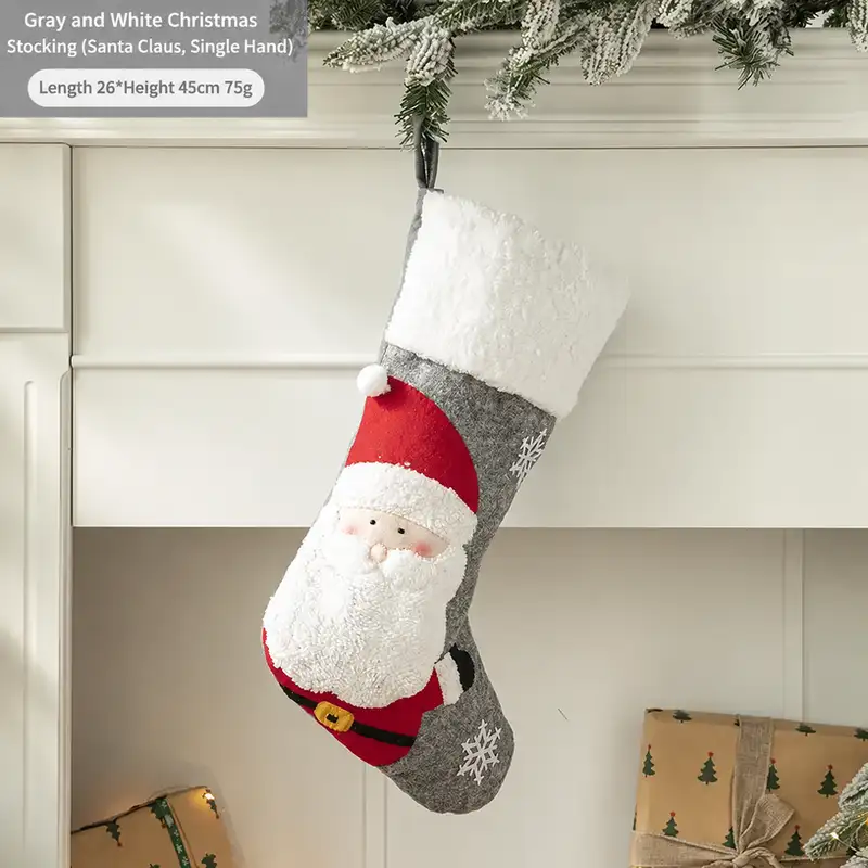 Red Santa Claus Fabric Gift Bag