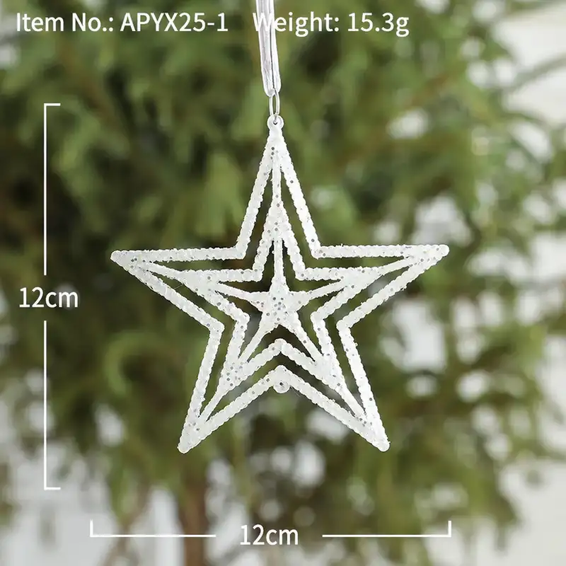 聖誕花環星星門掛飾