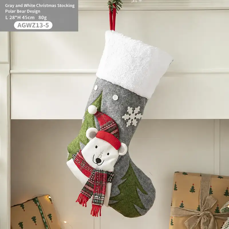 Red Santa Claus Fabric Gift Bag