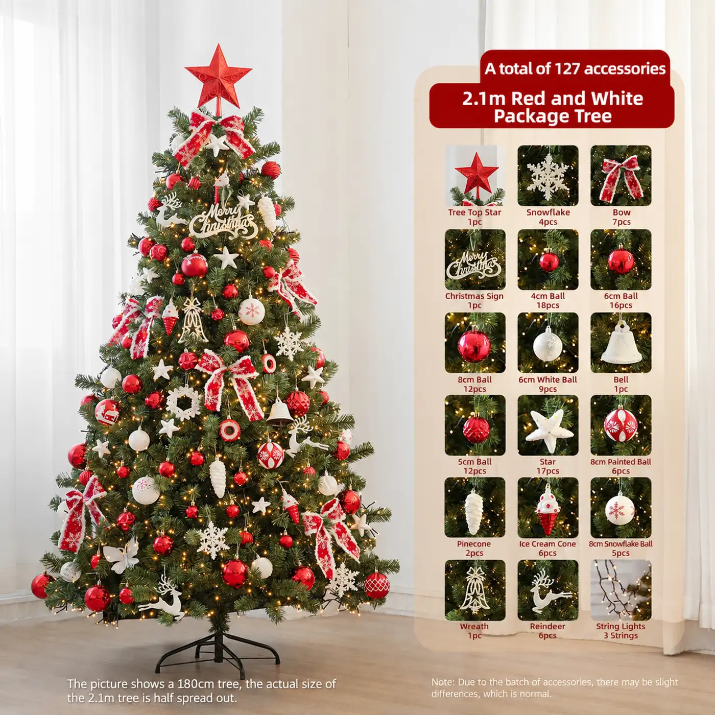 Lighted Christmas Tree with Bows