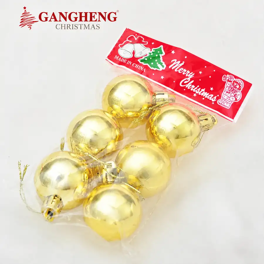 金色電鍍聖誕球掛件