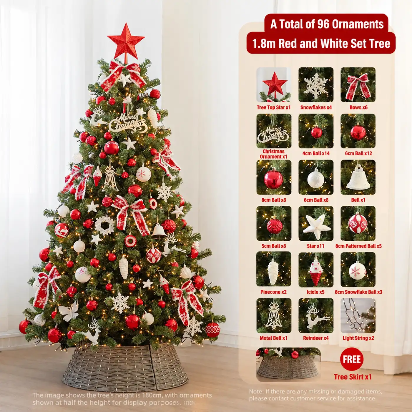 Lighted Christmas Tree with Bows