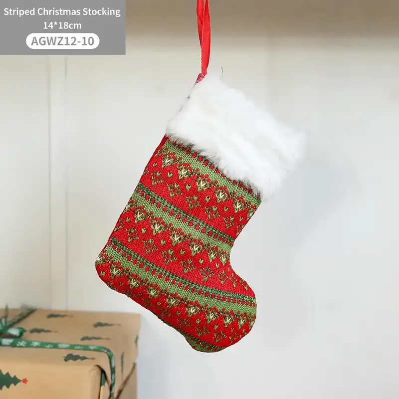 Red Santa Claus Fabric Gift Bag