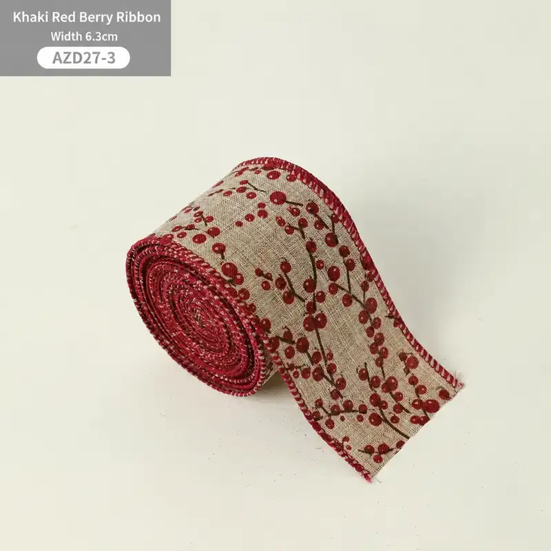 Handmade Faux Linen Christmas Bow Ribbon Decoration