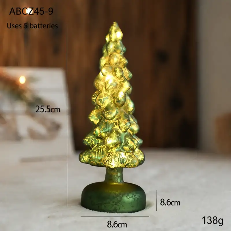 Vintage Sequin Christmas Tree Light-Up Desktop Lamp