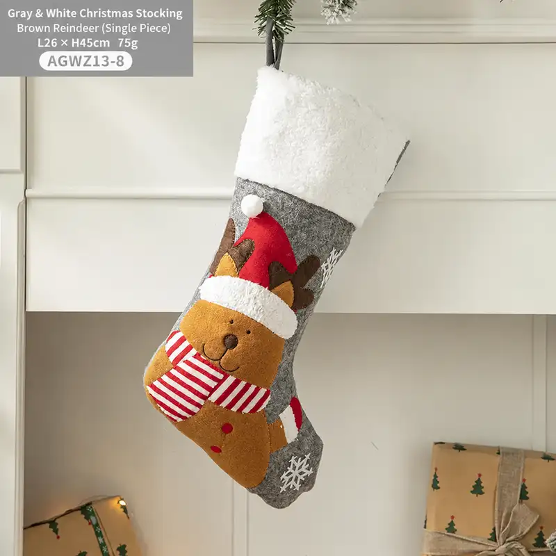 Red Santa Claus Fabric Gift Bag