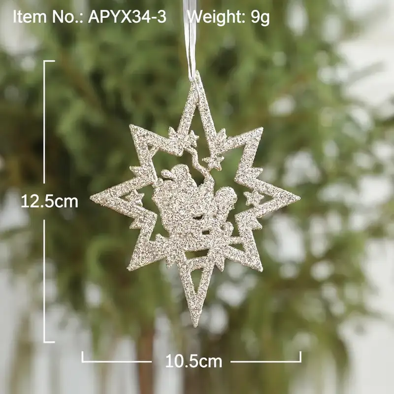 聖誕花環星星門掛飾