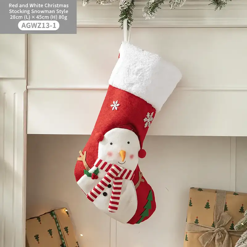 Red Santa Claus Fabric Gift Bag