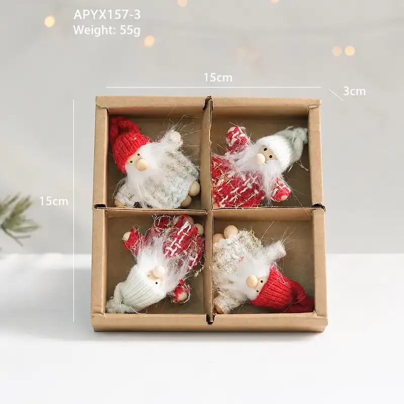 Cute Wool Felt Christmas Hanging Ornament Set