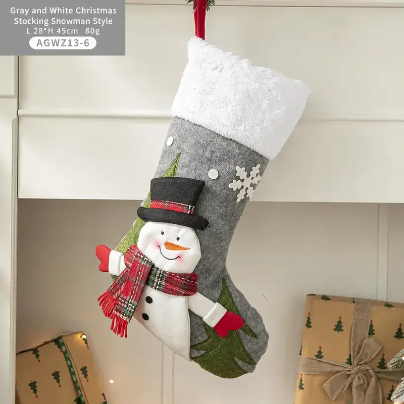 Red Santa Claus Fabric Gift Bag