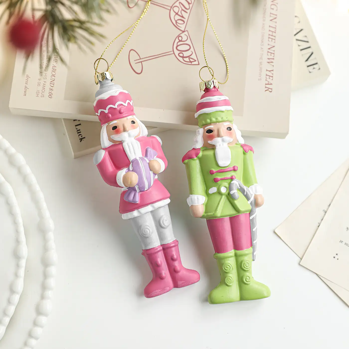 Painted Nutcracker Soldier Christmas Hanging Ornament