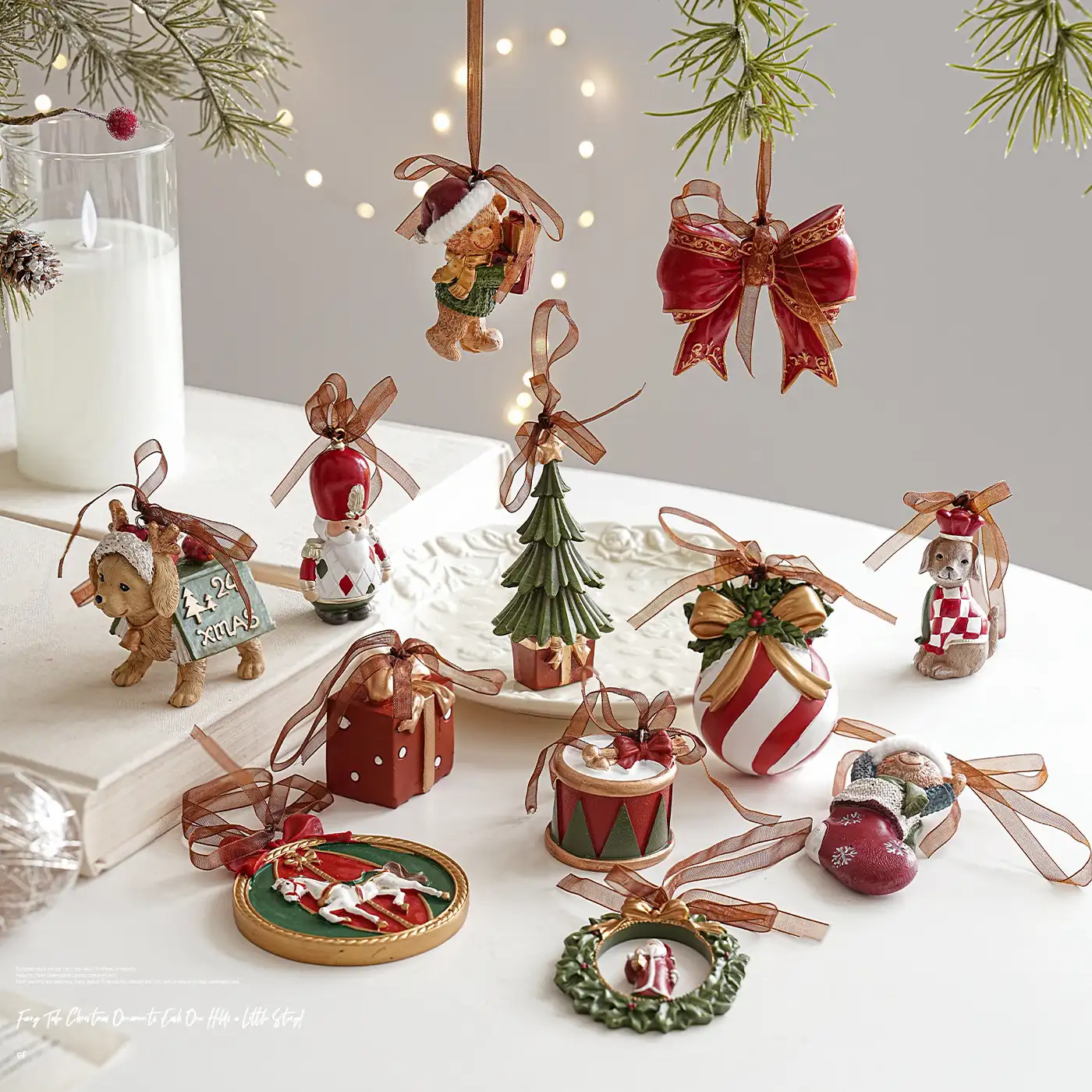 Christmas resin hanging ornament