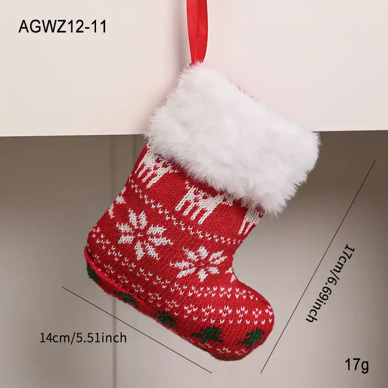 Red Santa Claus Fabric Gift Bag