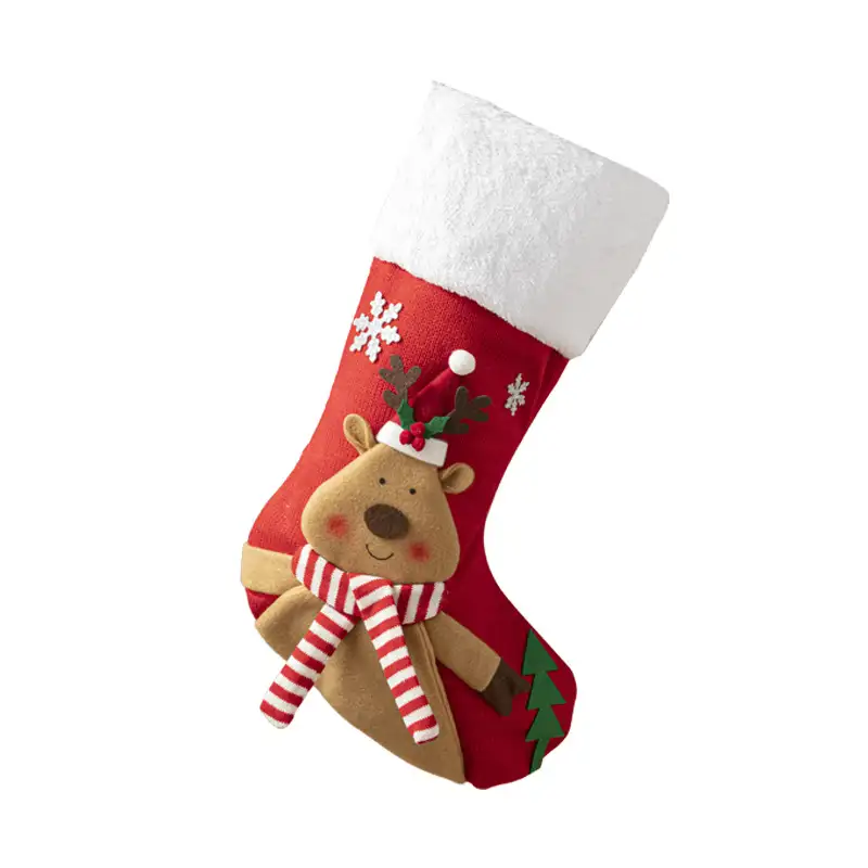 Red Santa Claus Fabric Gift Bag