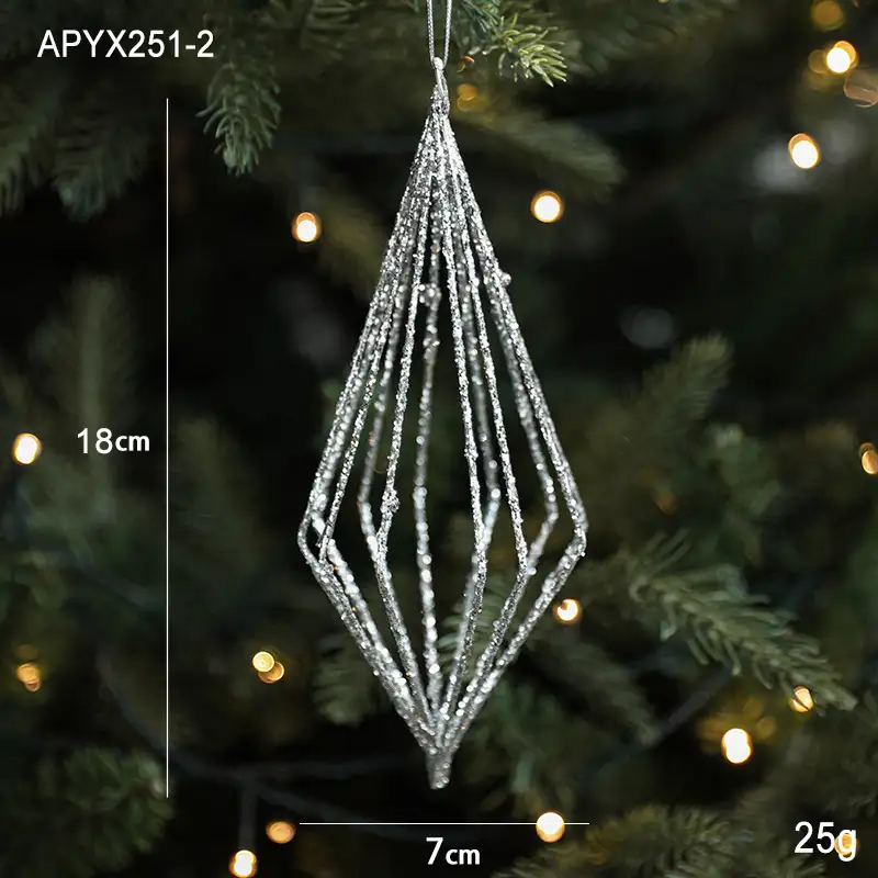 Ironwork Silver Glittered Burst-Star Christmas Ball Ornament