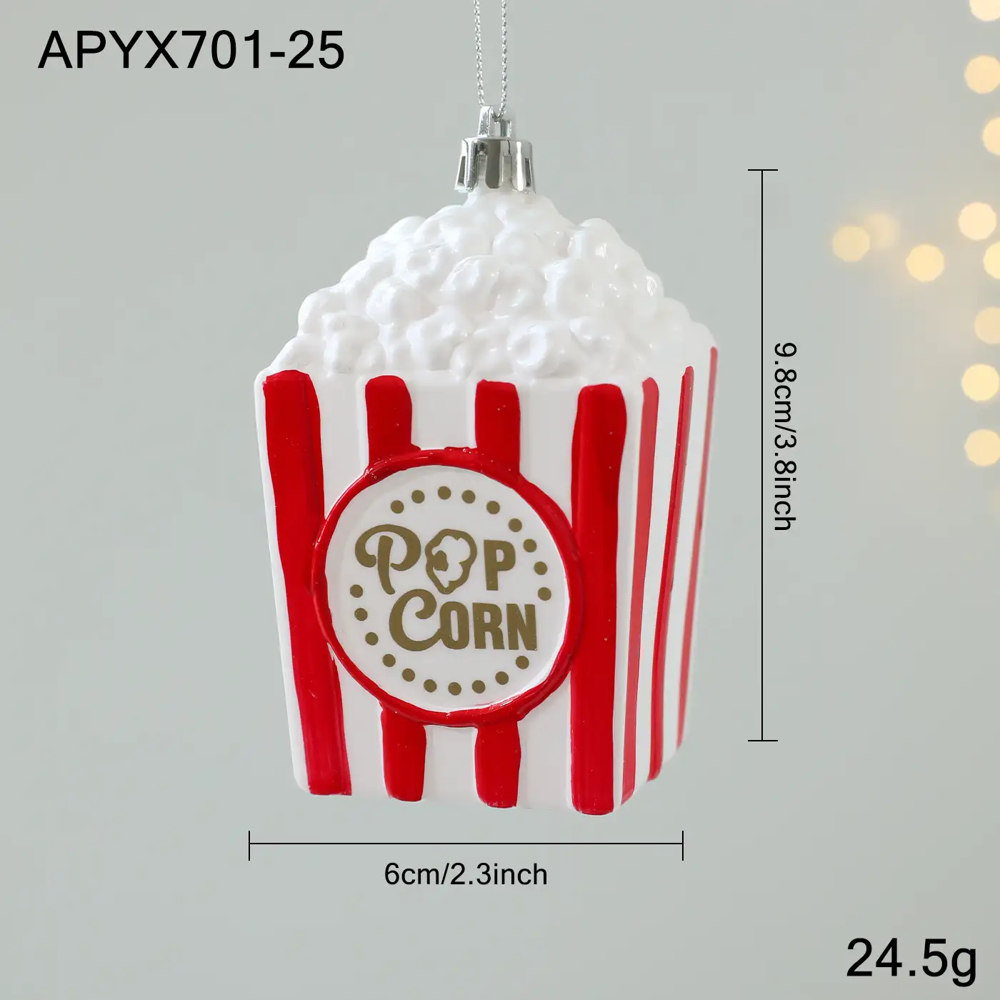 Red and White Plastic 3D Cartoon Christmas Hanging Ornament