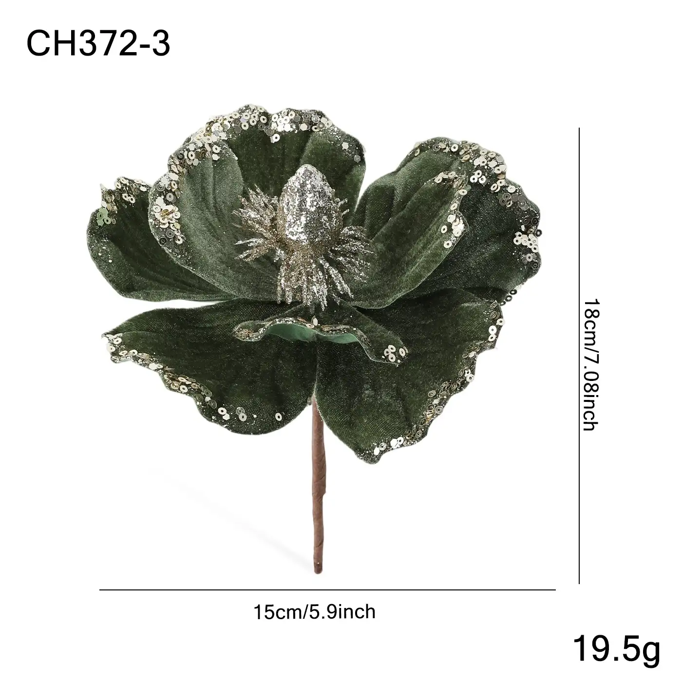 15cm植絨玉蘭仿真花