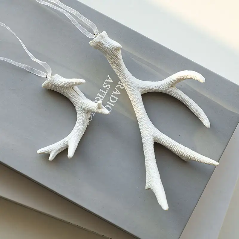 Resin Reindeer Antler Christmas Tree Ornament