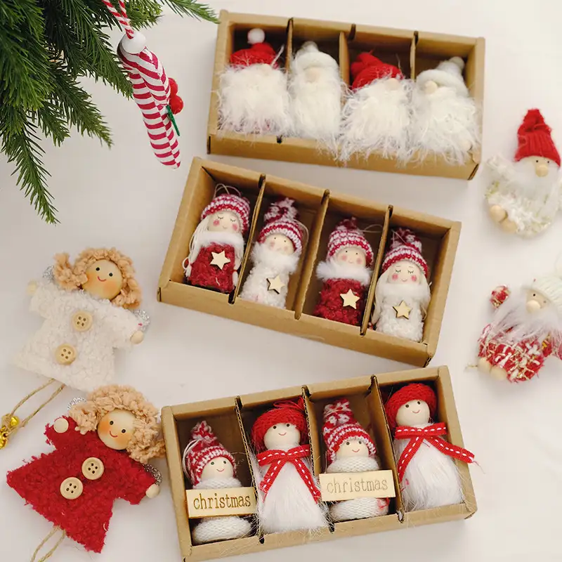 Cute Wool Felt Christmas Hanging Ornament Set