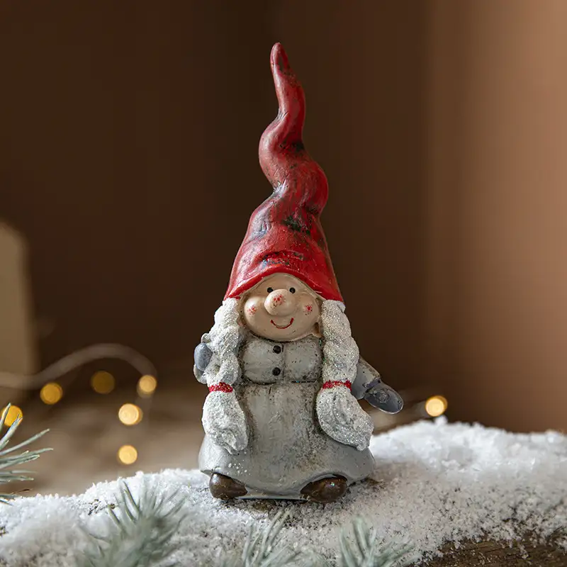 Resin Hand-Painted Santa Gnome Decoration