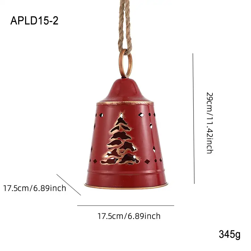 Creative Iron Christmas Tree Bell Ornament