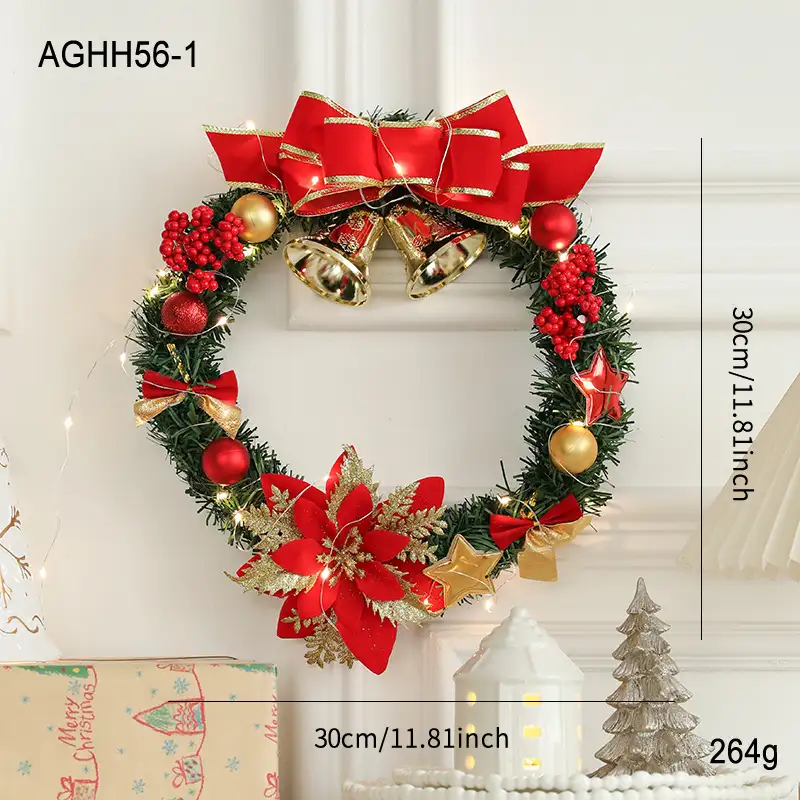 30cm Christmas Vine Wreath Door and Wall Hanging