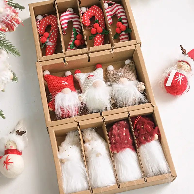 Cute Wool Felt Christmas Hanging Ornament Set