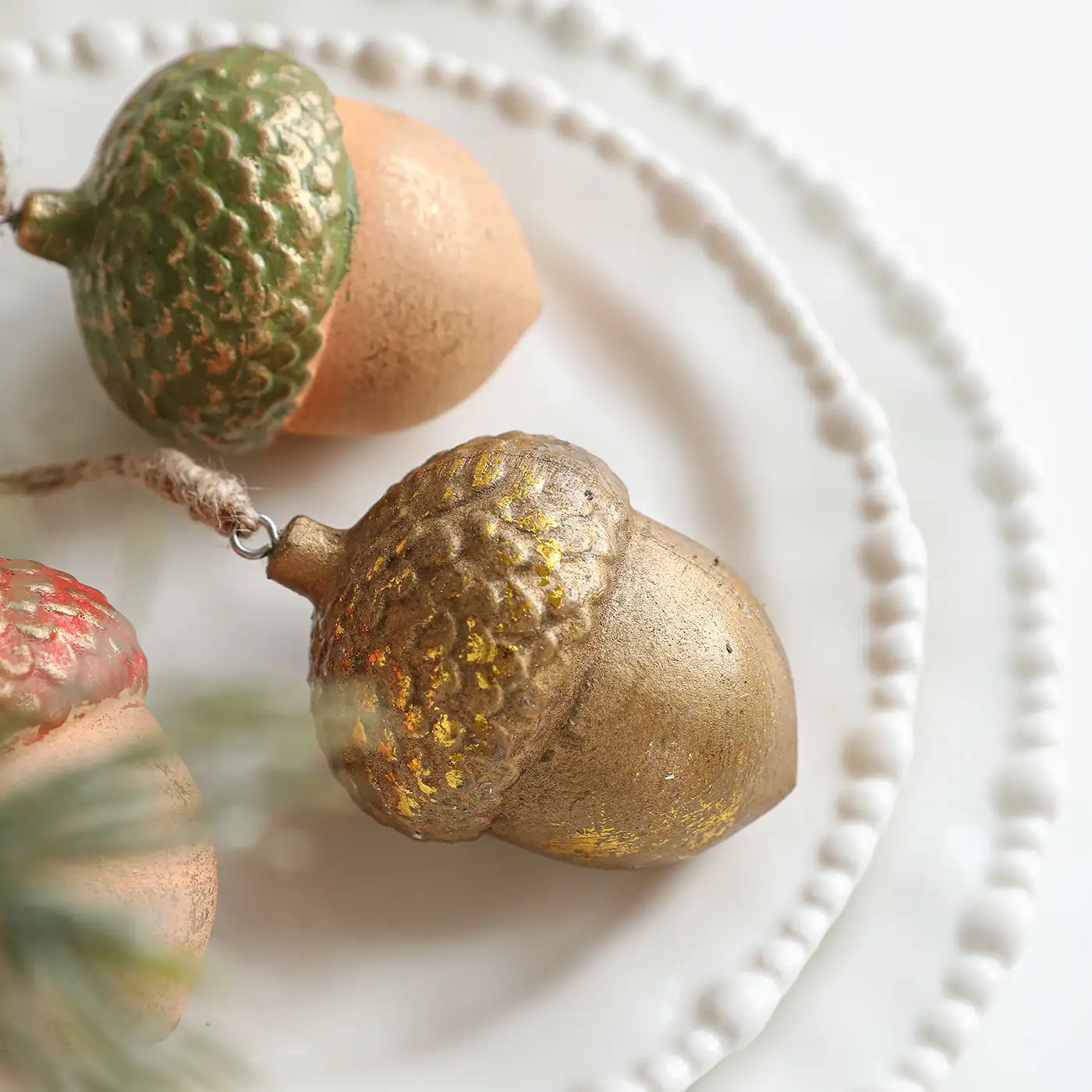 Wooden Acorn Christmas Tree Ornament, Colorful Home Decoration