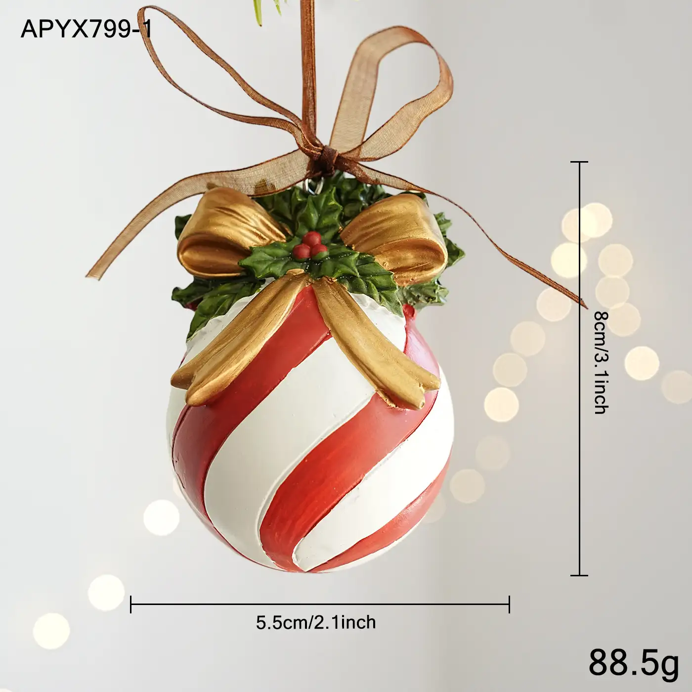 Christmas resin hanging ornament