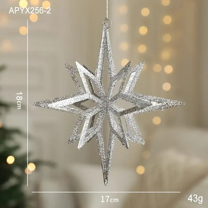 Gold Glitter Novelty-Shaped Christmas Ball Hanging Ornaments Holiday Decoration